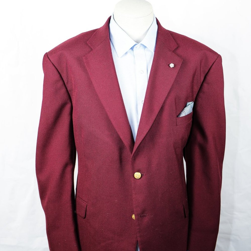 Stafford Burgundy Blazer